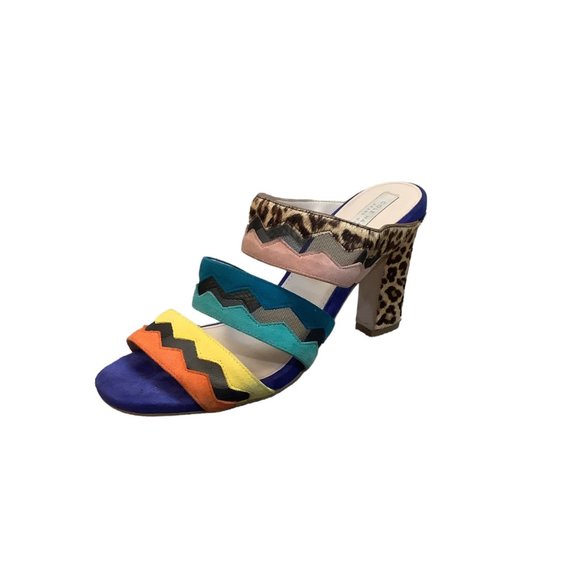 COLE HAAN Emilia Calf Hair Multicolored Colorful Heeled Sandal-Size 6 - Picture 2 of 10